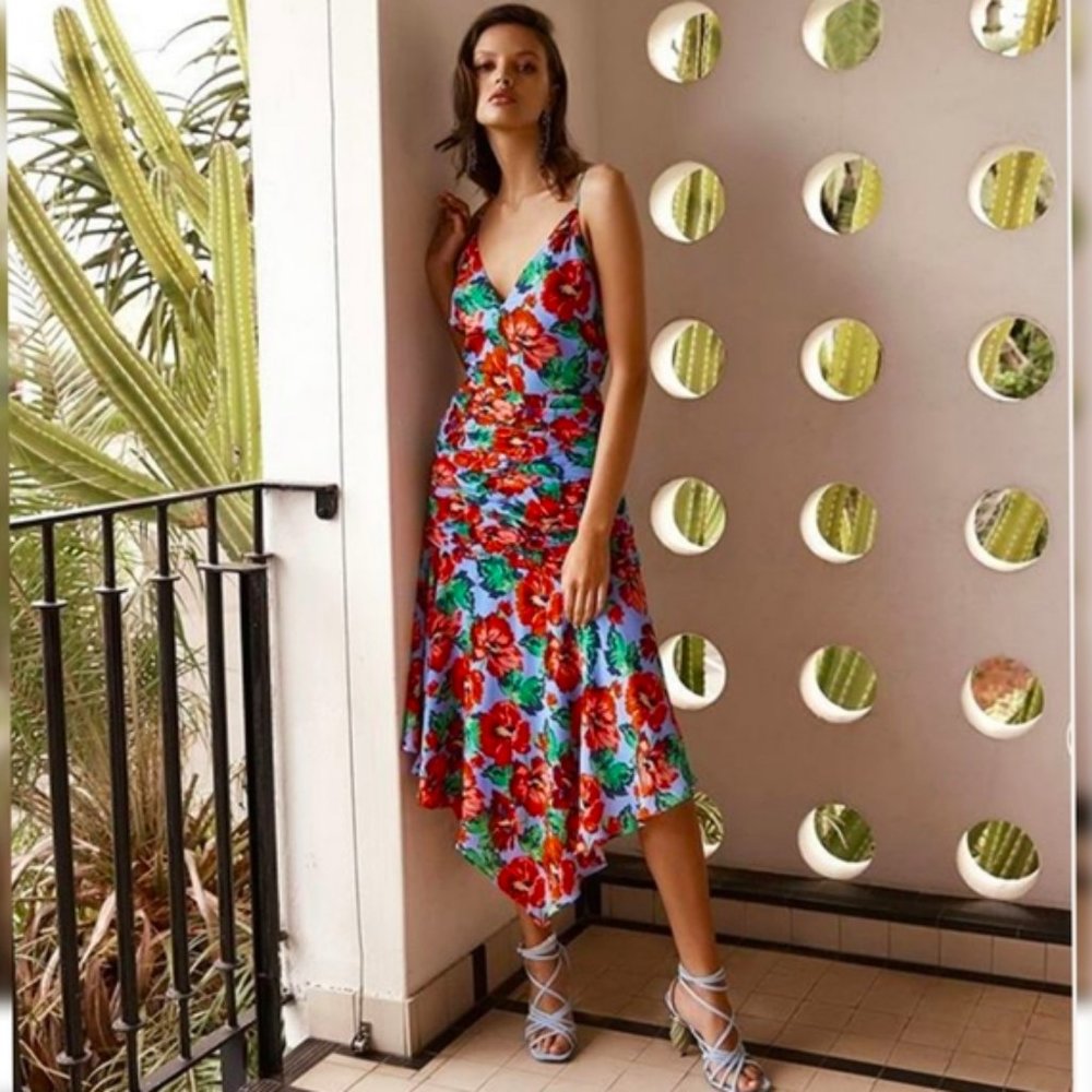 La Maison Talulah Floral Midi Dress size L - Picture 5 of 9